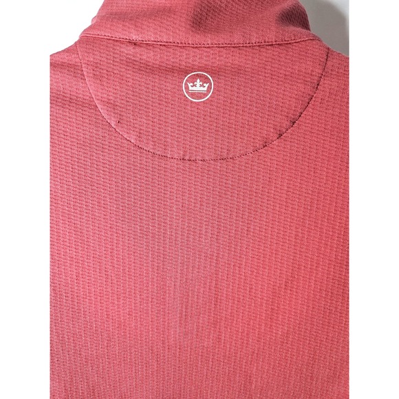 Peter Millar Men's Cape Red Perth Oval Stitch Performance 1/4-Zip Size Small New - Picture 8 of 11